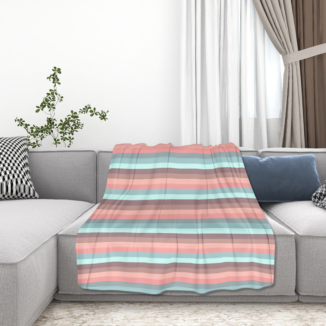Hot Chocolate Pink Stripes - Sofa Blanket