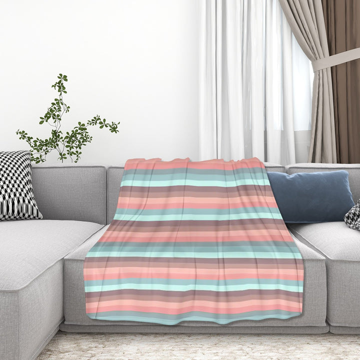 Hot Chocolate Pink Stripes - Sofa Blanket
