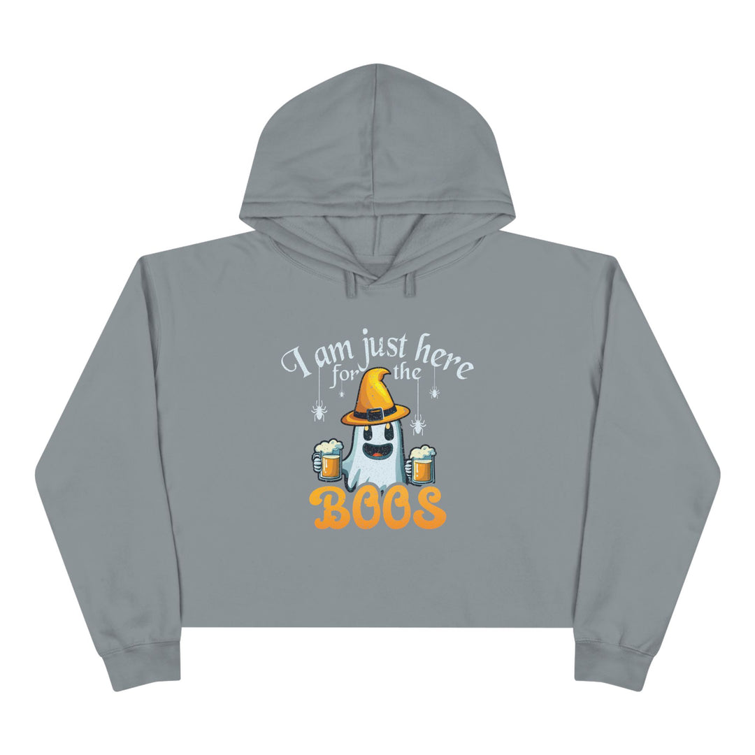 I'm Just Here For The Boos - Crop Hoodie