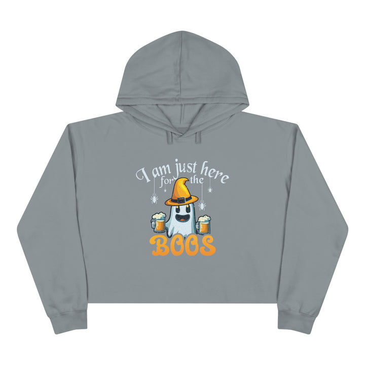 I'm Just Here For The Boos - Crop Hoodie