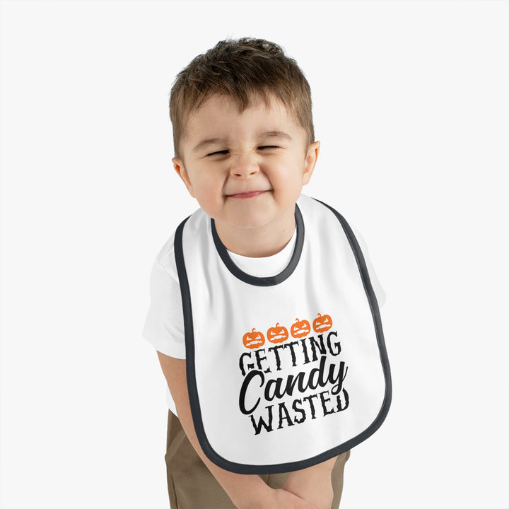 Getting Candy Wasted - Baby Contrast Trim Jersey Bib