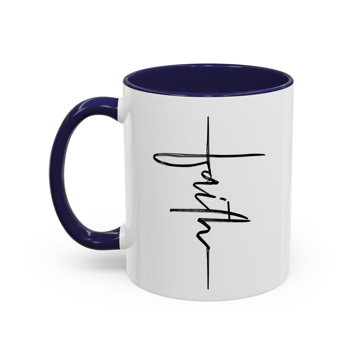 Faith Cross - Accent Coffee Mug (11, 15oz)