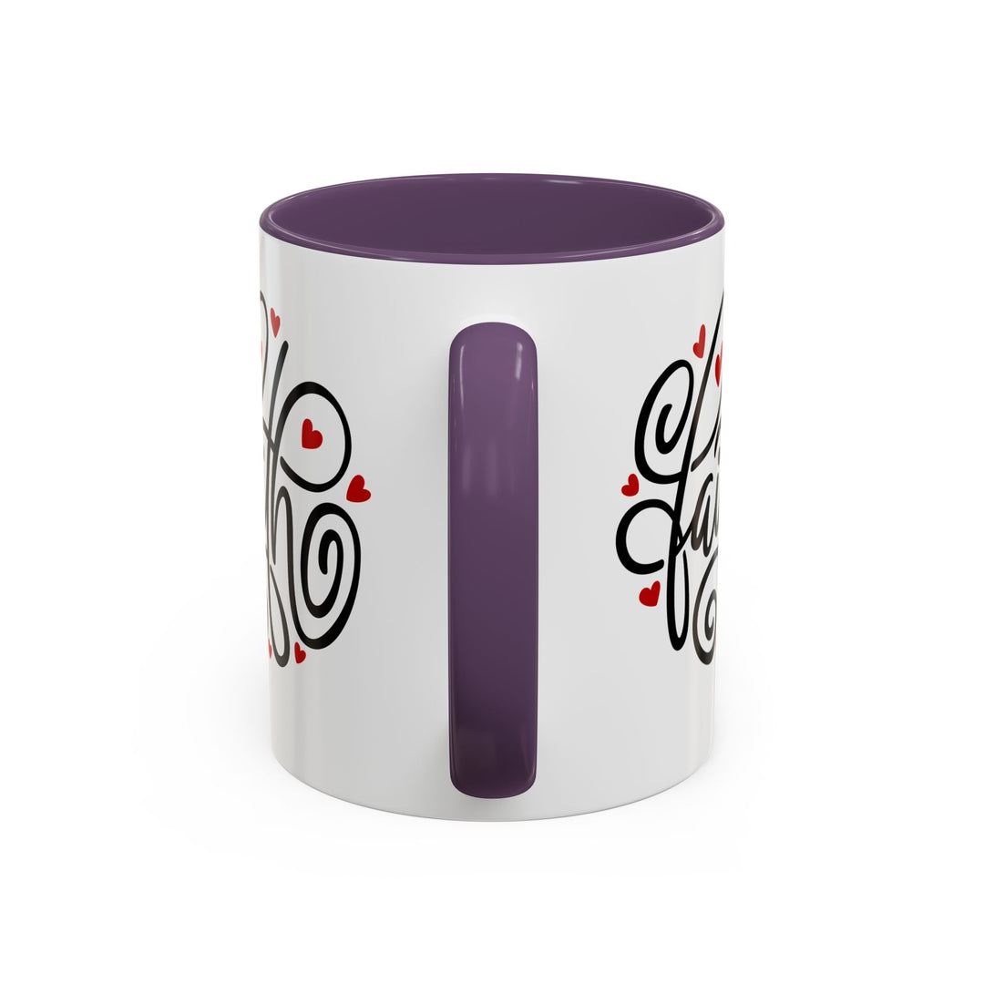 Faith Hearts - Accent Coffee Mug (11, 15oz)
