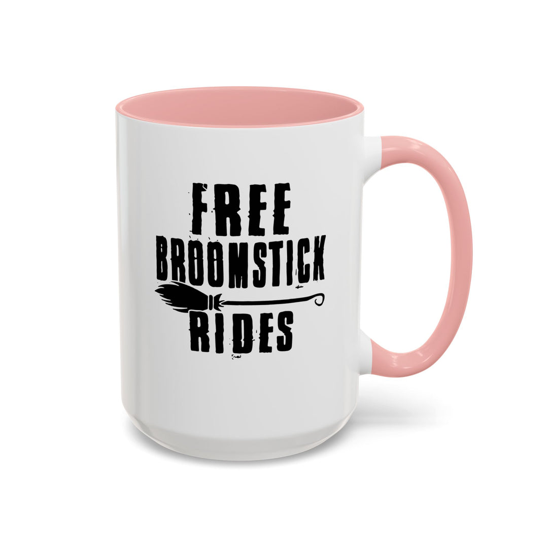 Free Broomstick Rides - Accent Coffee Mug (11, 15oz)
