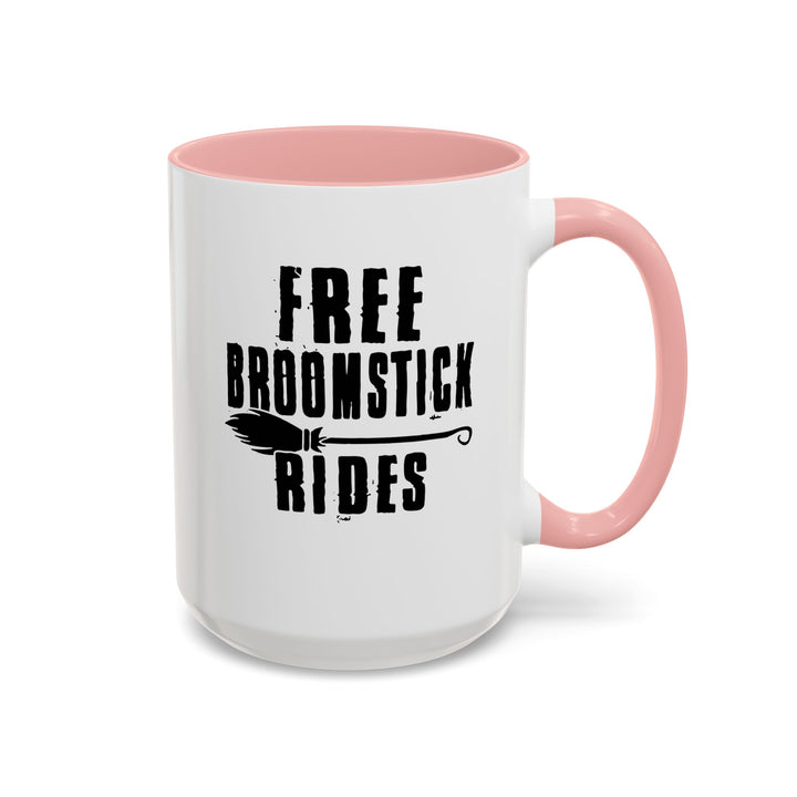 Free Broomstick Rides - Accent Coffee Mug (11, 15oz)