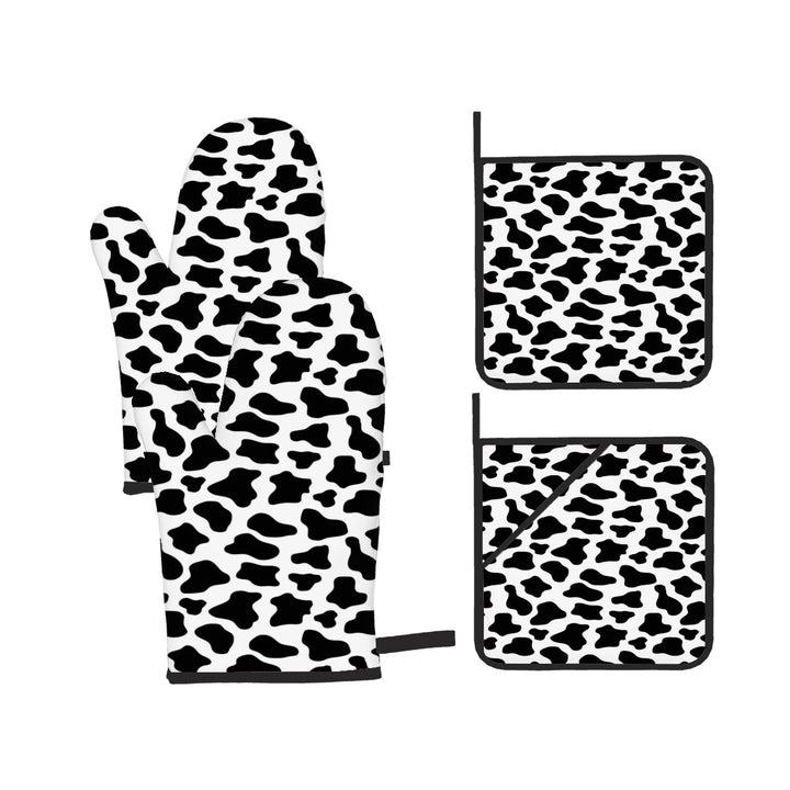 Cow Print - Oven Mitts and Pot Holders Set of 4