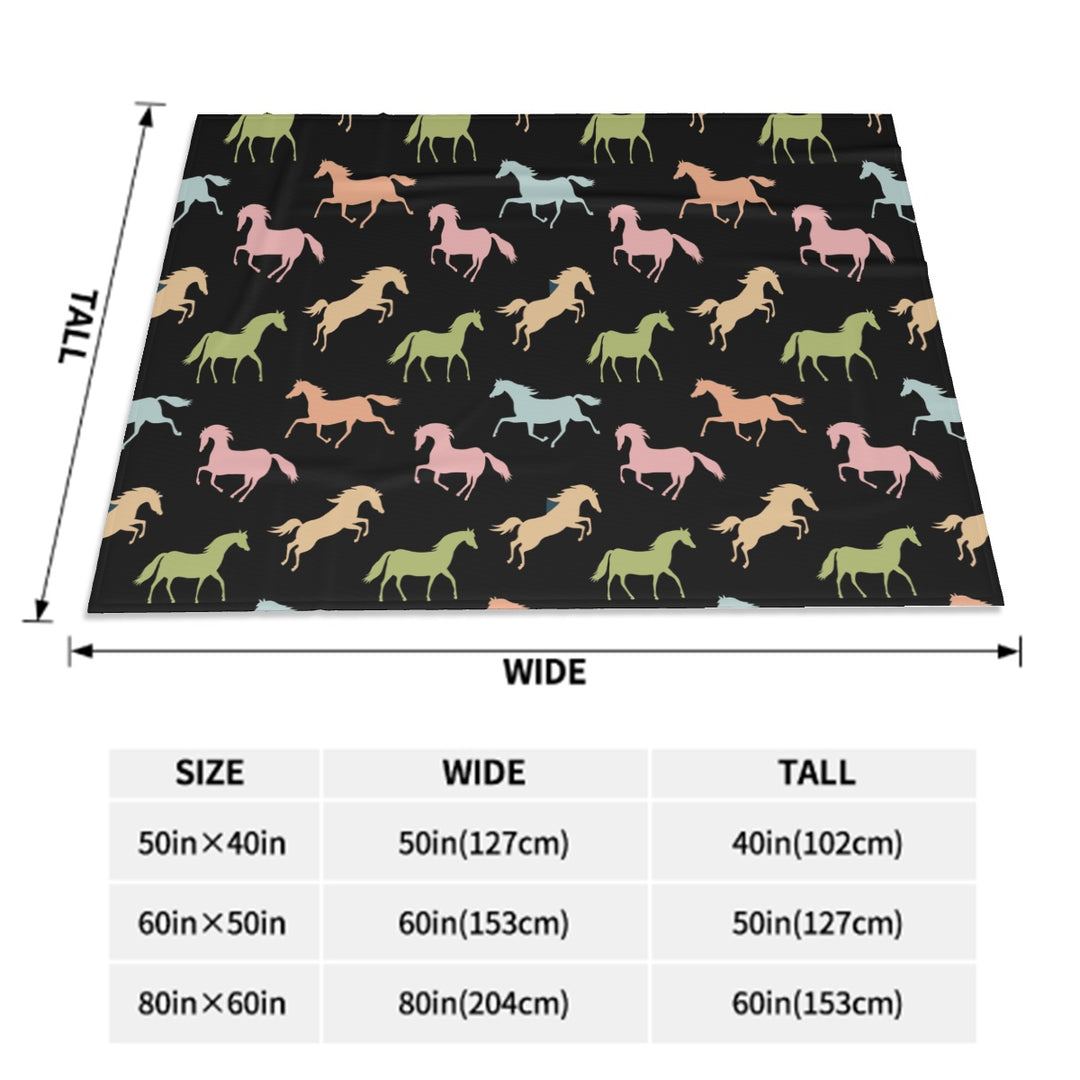 Horse Print - Sofa Blanket