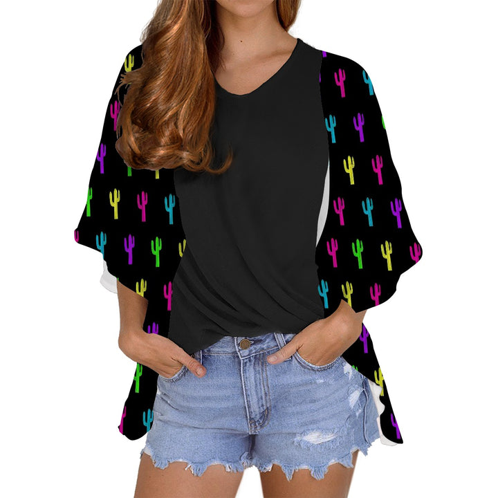 Neon Cactus - Women's Chiffon Blouse Cardigan