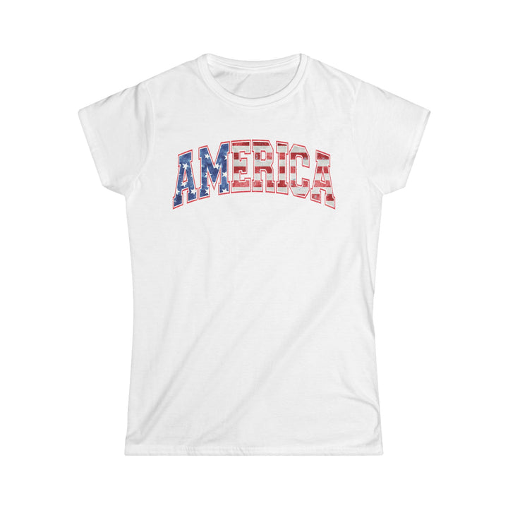 America - Women's Softstyle Tee