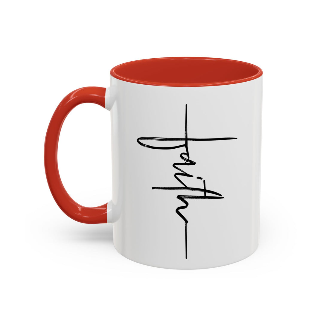 Faith Cross - Accent Coffee Mug (11, 15oz)