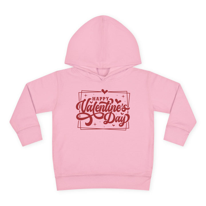Happy Valentine's Day W/Hearts - Toddler Pullover Fleece Hoodie