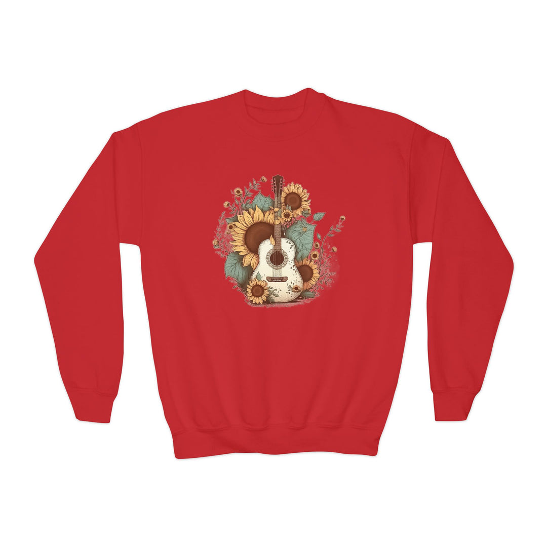 Sunflower Guitar - Youth Crewneck Sweatshirt
