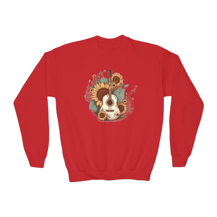 Sunflower Guitar - Youth Crewneck Sweatshirt