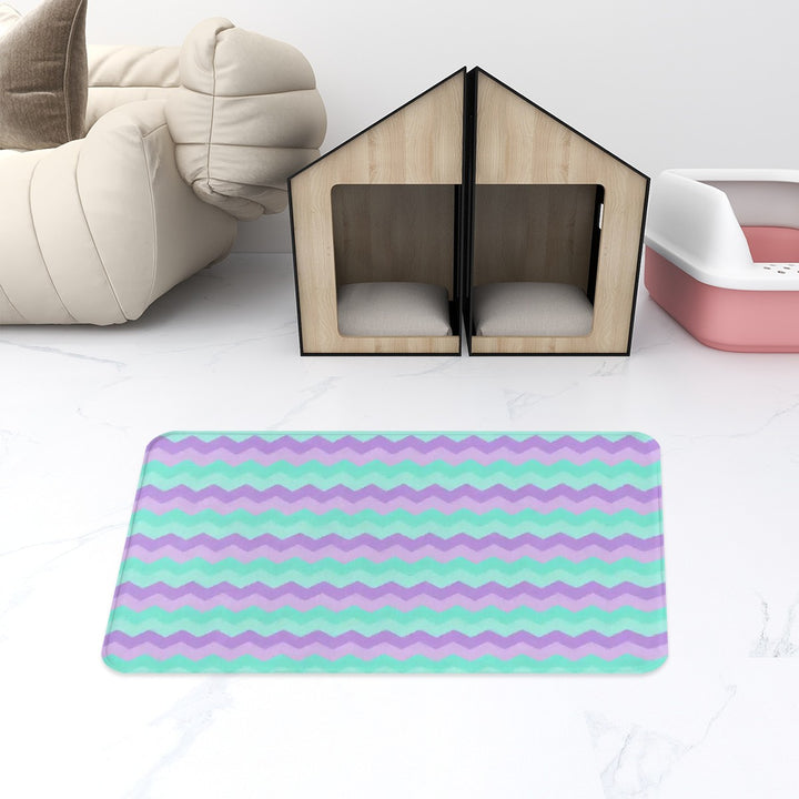 Easter Chevron - Pet Food Mat