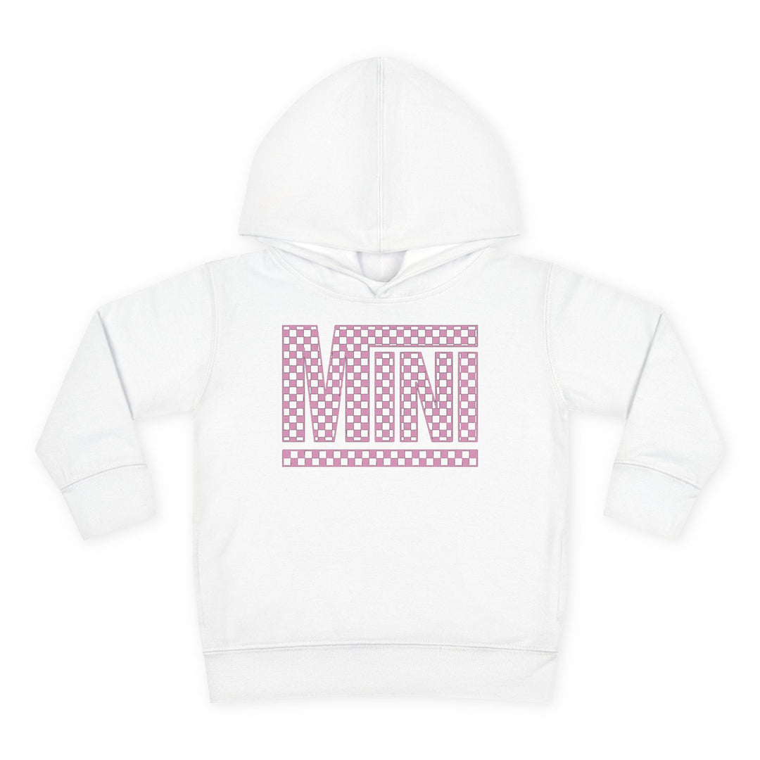 Pink Check Mini - Toddler Pullover Fleece Hoodie
