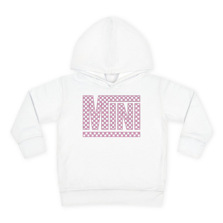 Pink Check Mini - Toddler Pullover Fleece Hoodie