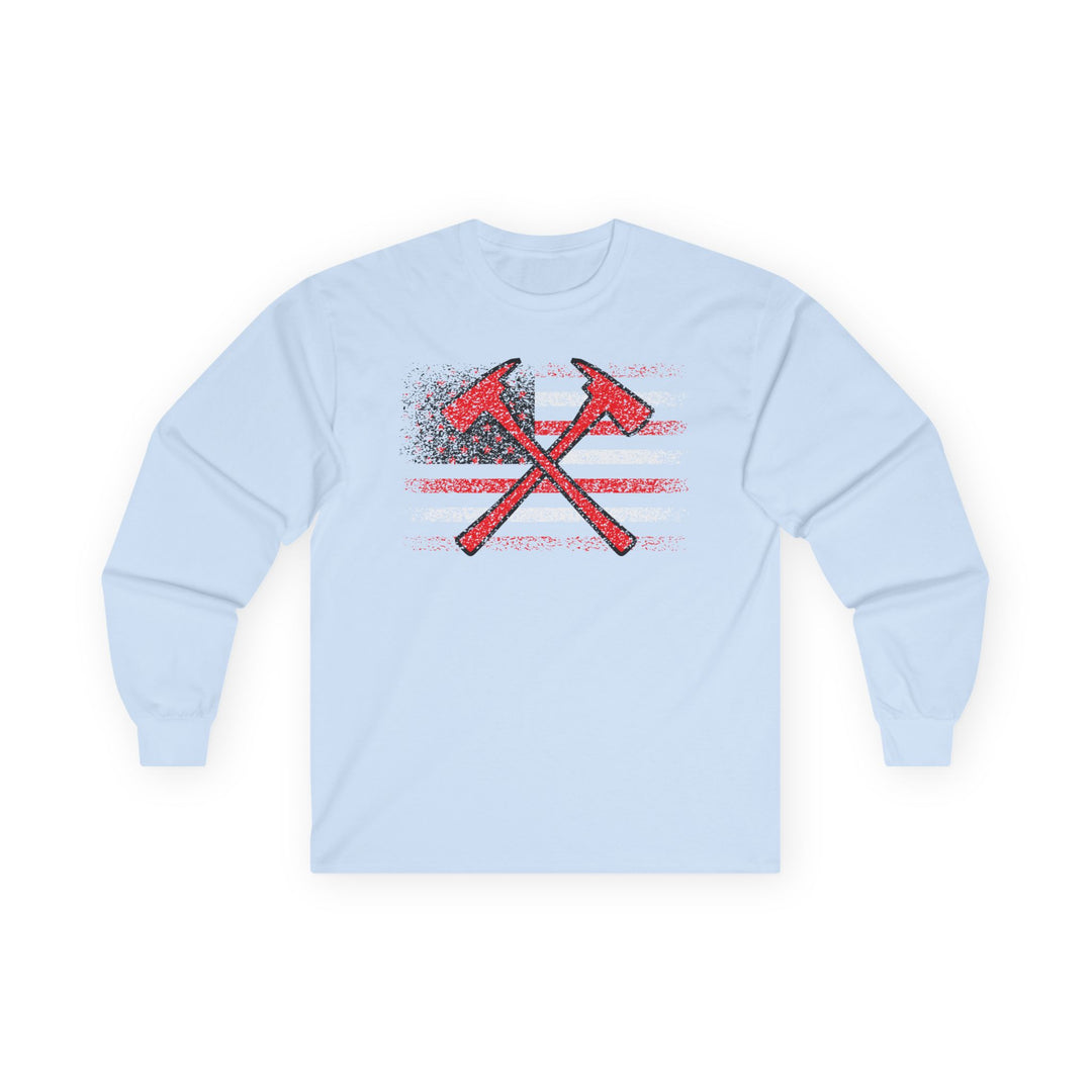 Firefighter American Flag - Unisex Ultra Cotton Long Sleeve Tee