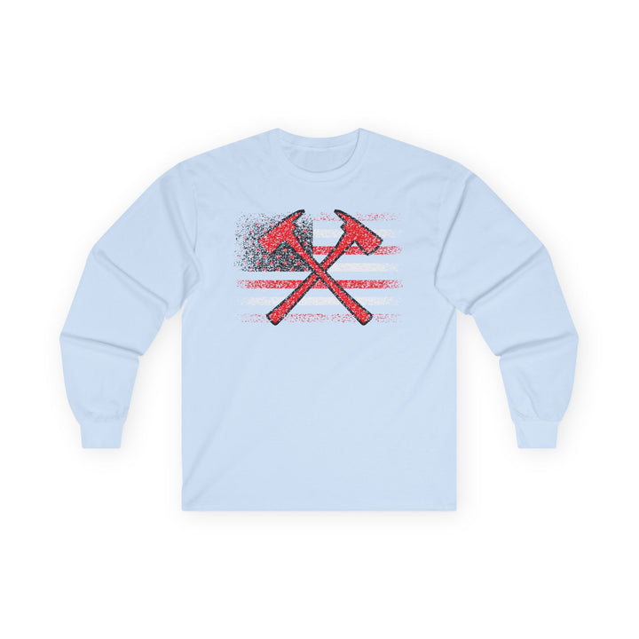 Firefighter American Flag - Unisex Ultra Cotton Long Sleeve Tee