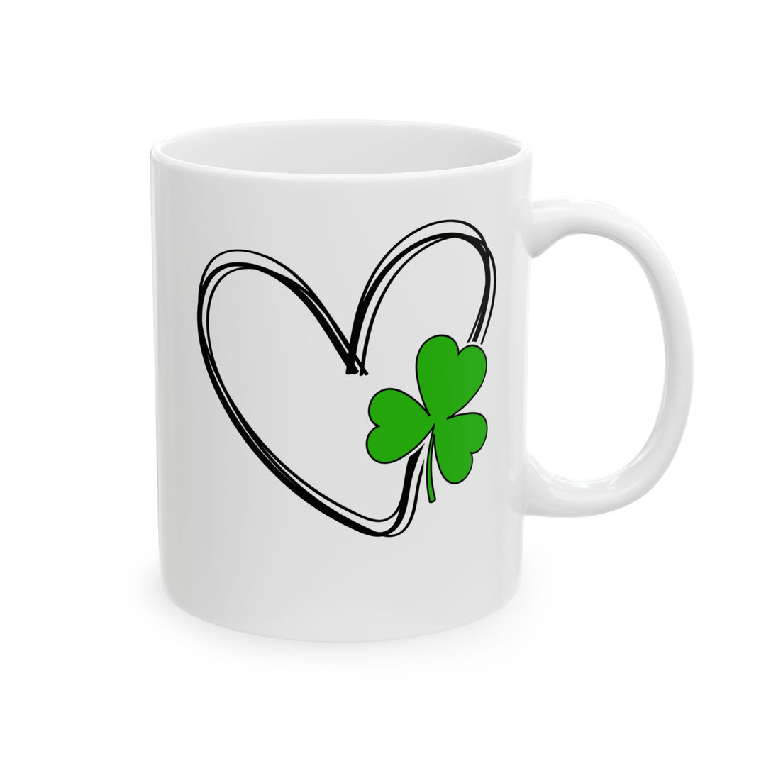 Heart & Clover - Ceramic Mug, (11oz, 15oz)