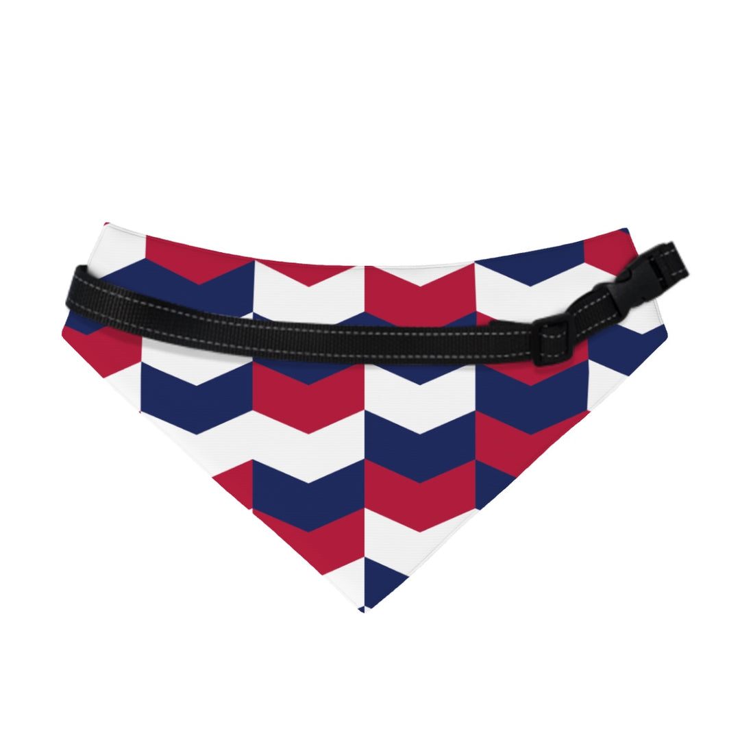 Patriotic Chevron - Dog Bandanas Double Sided with Buckle