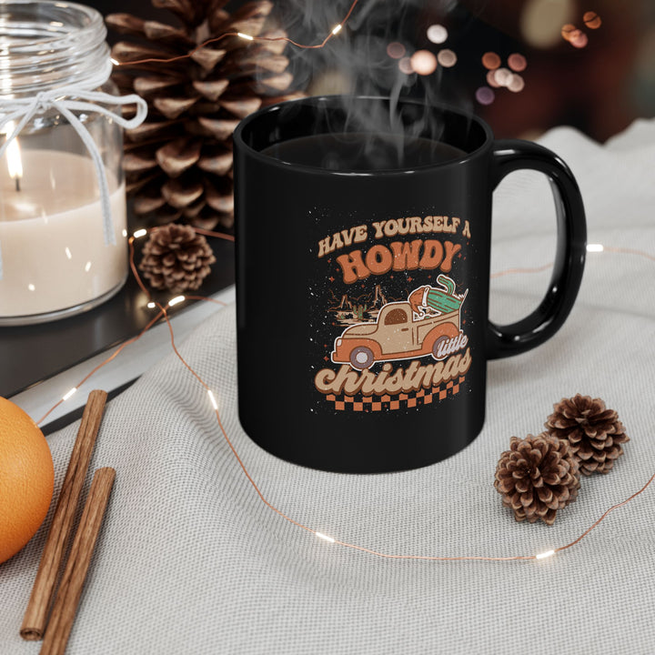 Howdy Christmas - Black Mug (11oz, 15oz)