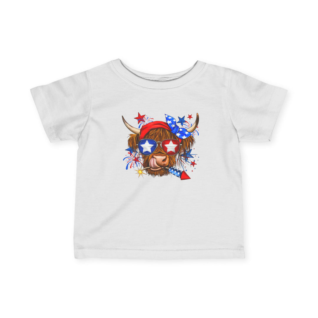 4th Of July Cow - Infant Fine Jersey Tee