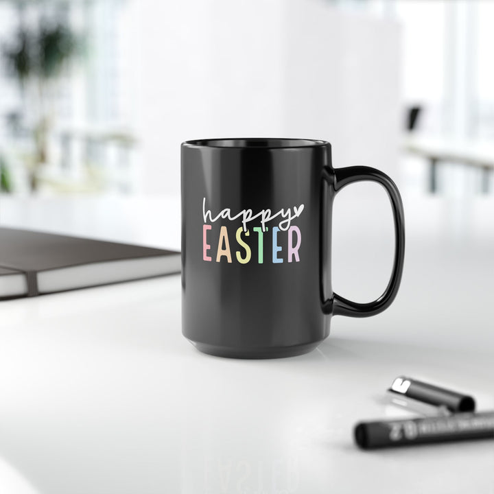 Pastel Happy Easter - Black Mug (11oz, 15oz)