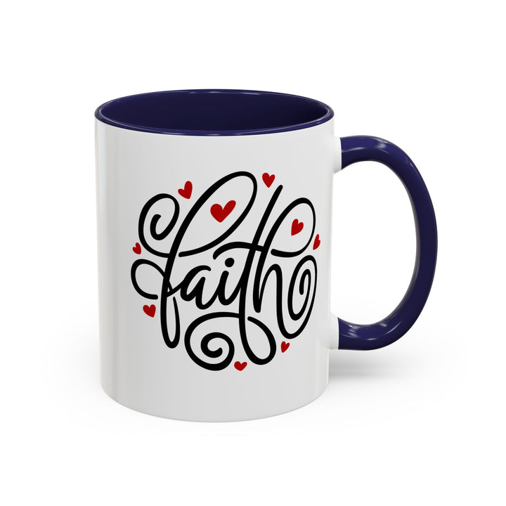Faith Hearts - Accent Coffee Mug (11, 15oz)
