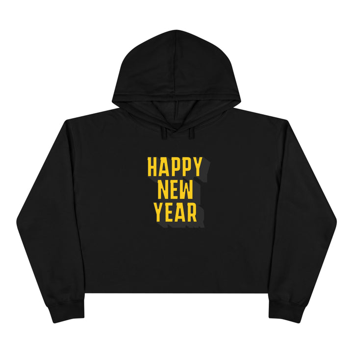 Block Happy New Year - Crop Hoodie
