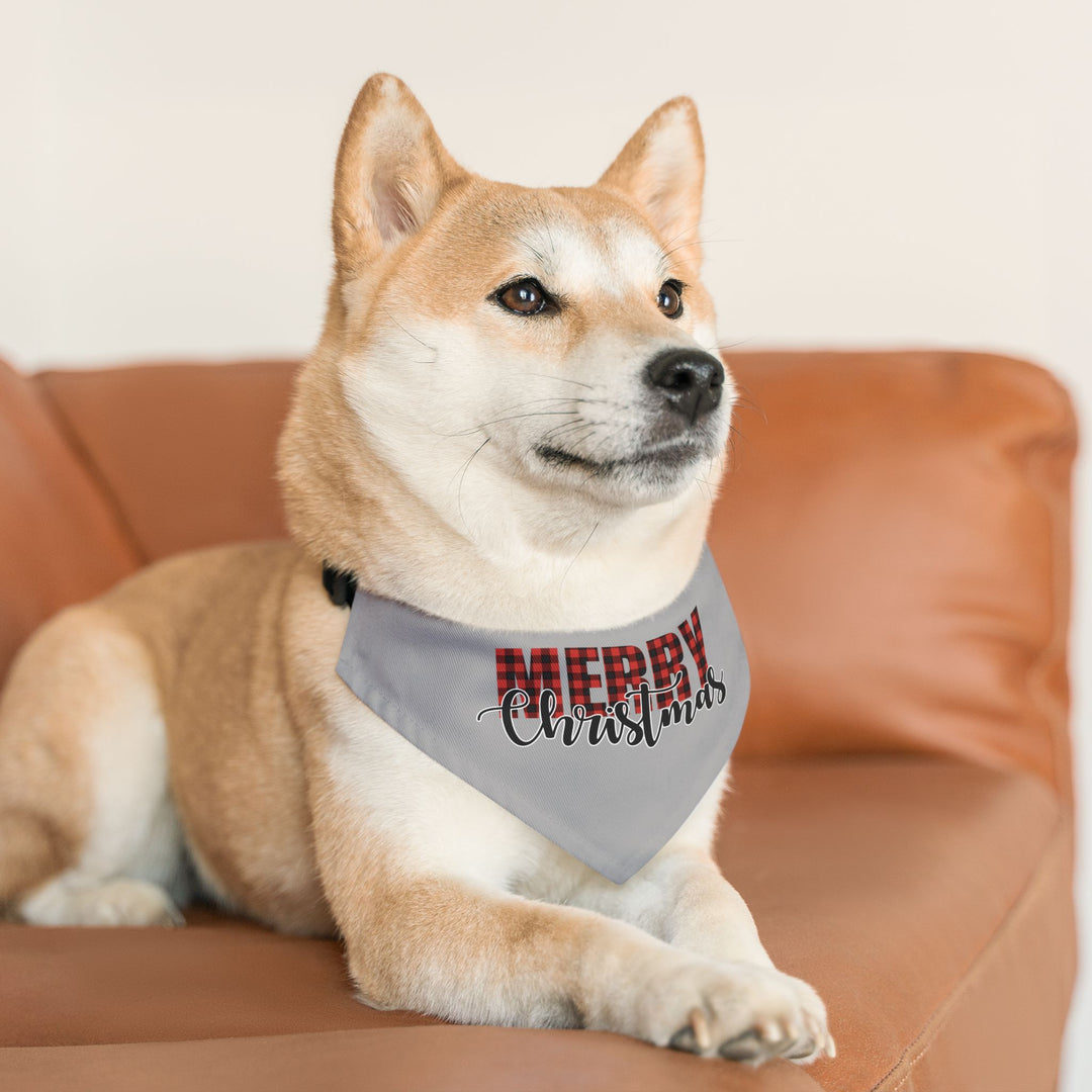 Red Buffalo Merry Christmas - Pet Bandana Collar
