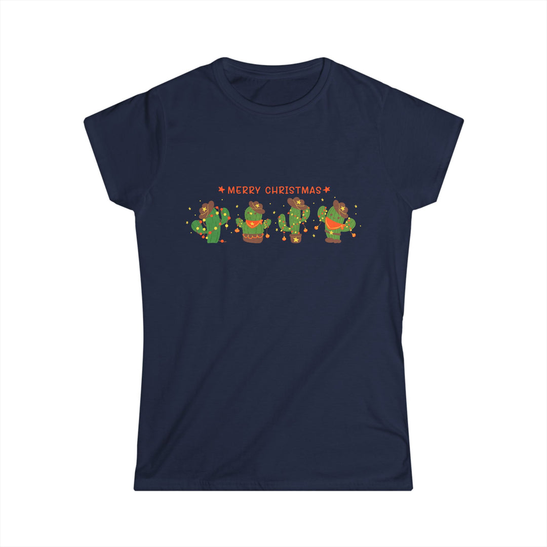 Merry Christmas Cactus - Women's Softstyle Tee