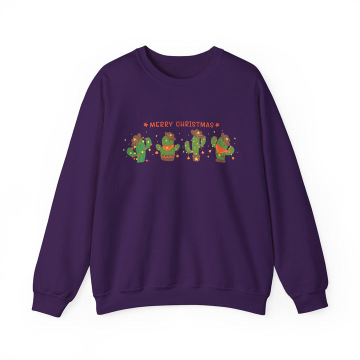 Merry Christmas Cactus - Unisex Heavy Blend™ Crewneck Sweatshirt