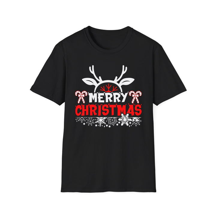 Merry Christmas Antlers - Unisex Softstyle T-Shirt