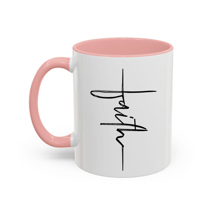 Faith Cross - Accent Coffee Mug (11, 15oz)