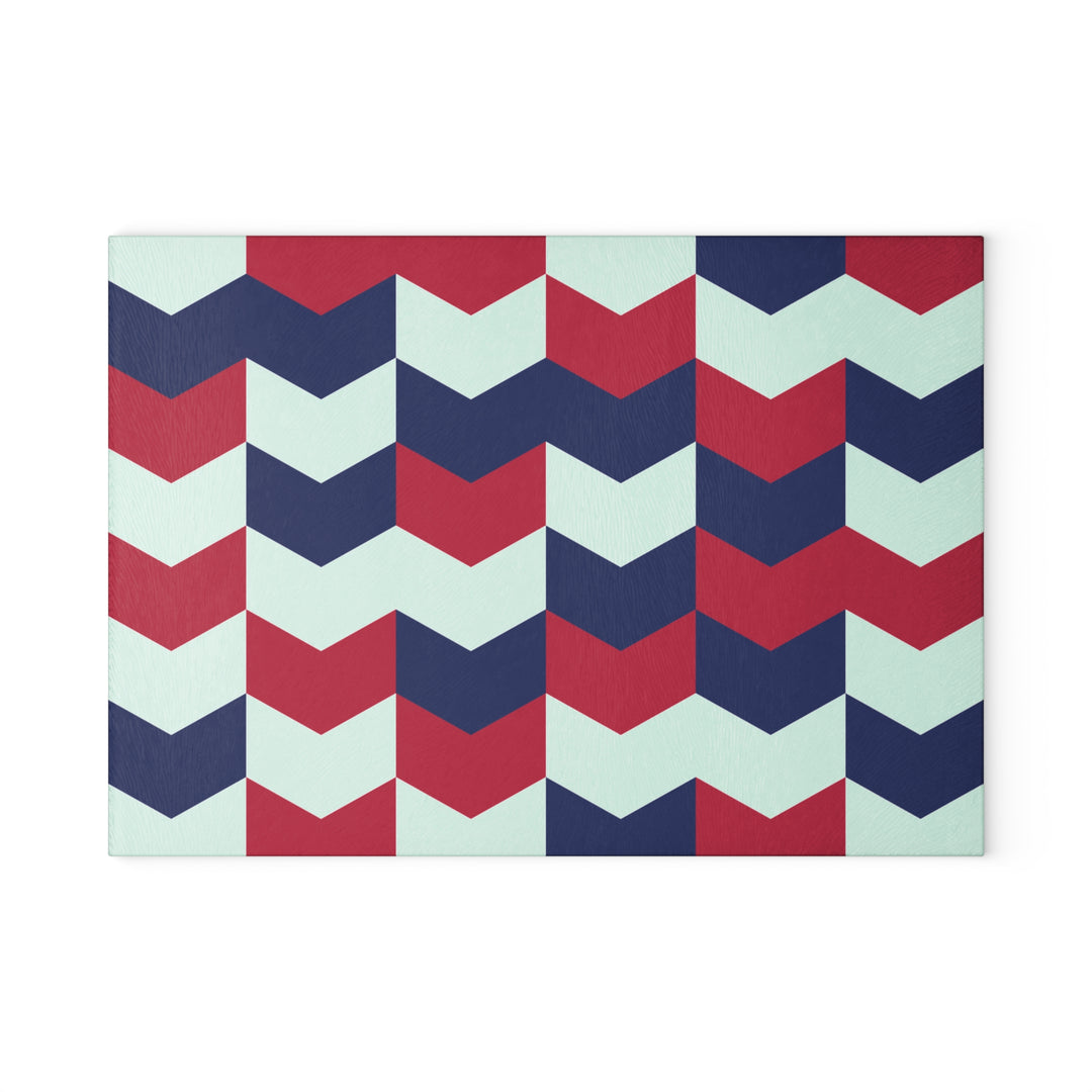 Patriotic Abstract - Glass Cutting Board