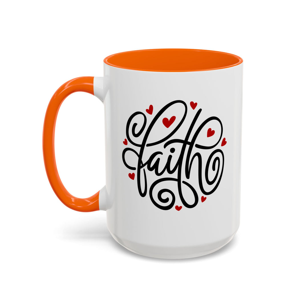 Faith Hearts - Accent Coffee Mug (11, 15oz)