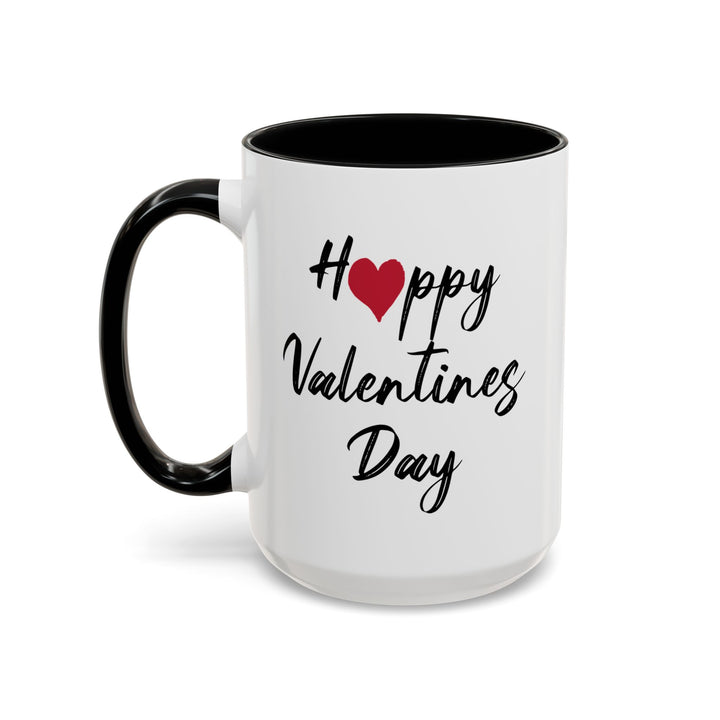 Happy Valentines Day - Accent Coffee Mug (11, 15oz)