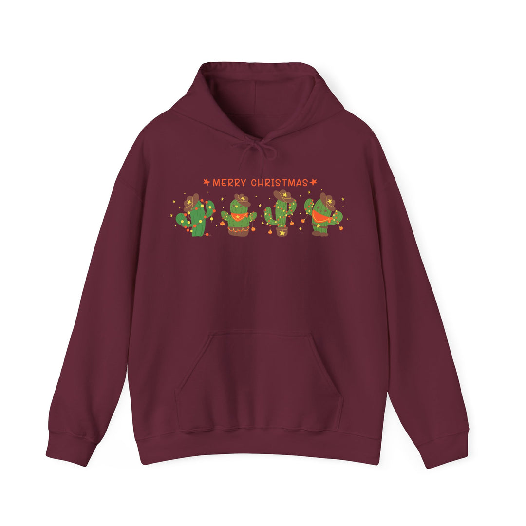 Merry Christmas Cactus - Unisex Heavy Blend™ Hooded Sweatshirt