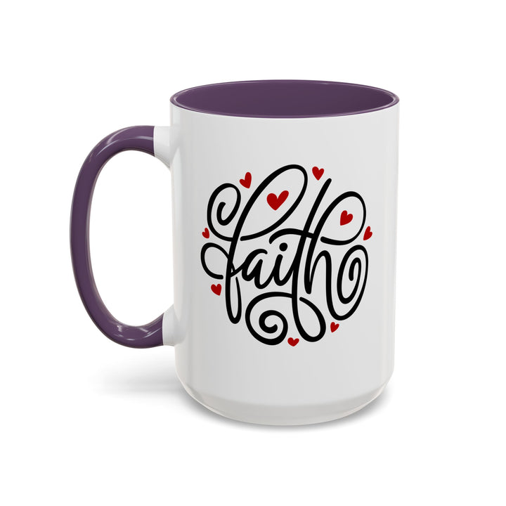 Faith Hearts - Accent Coffee Mug (11, 15oz)