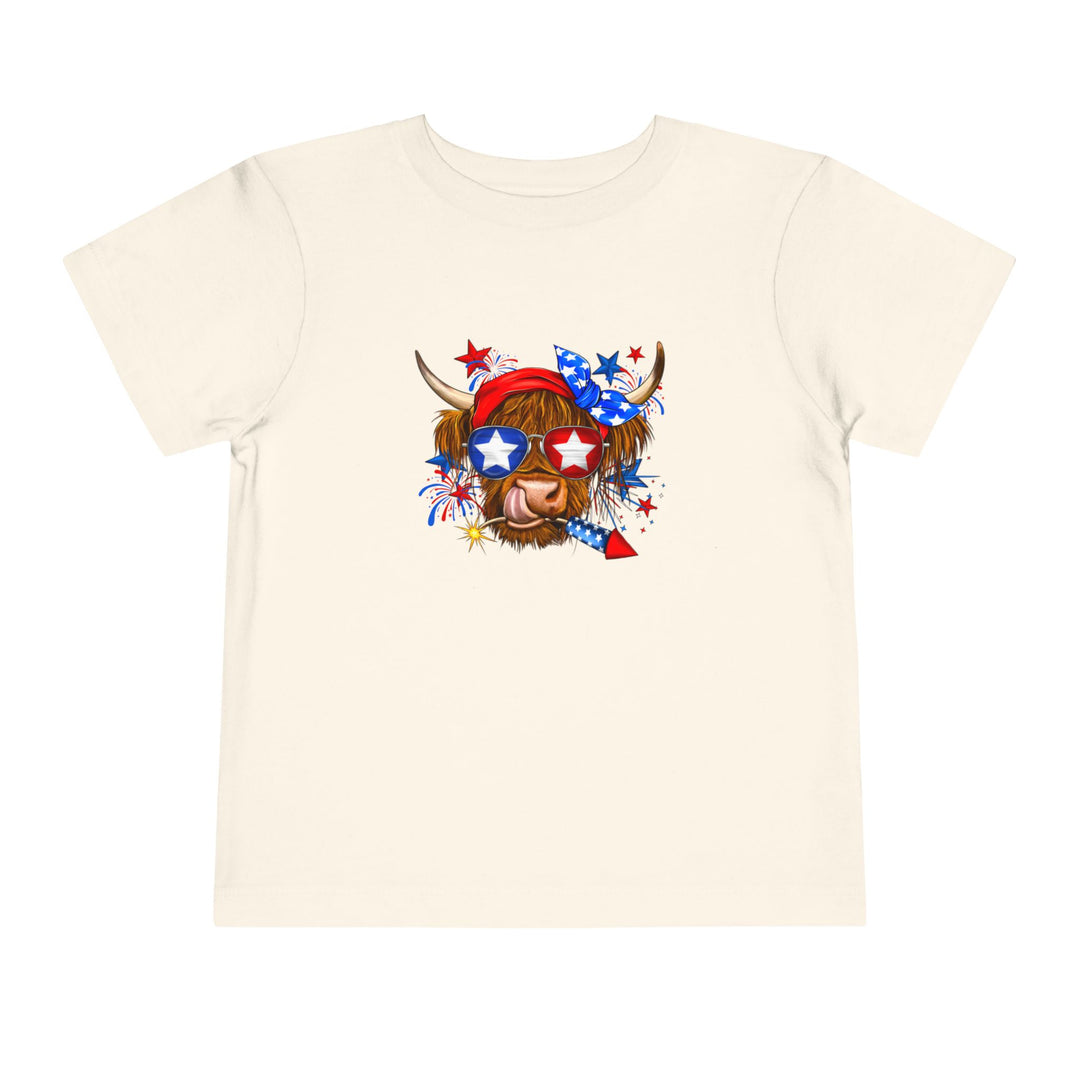 4th Of July Cow - Toddler Short Sleeve Tee
