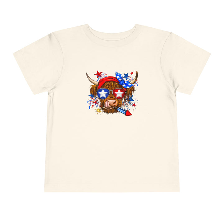 4th Of July Cow - Toddler Short Sleeve Tee