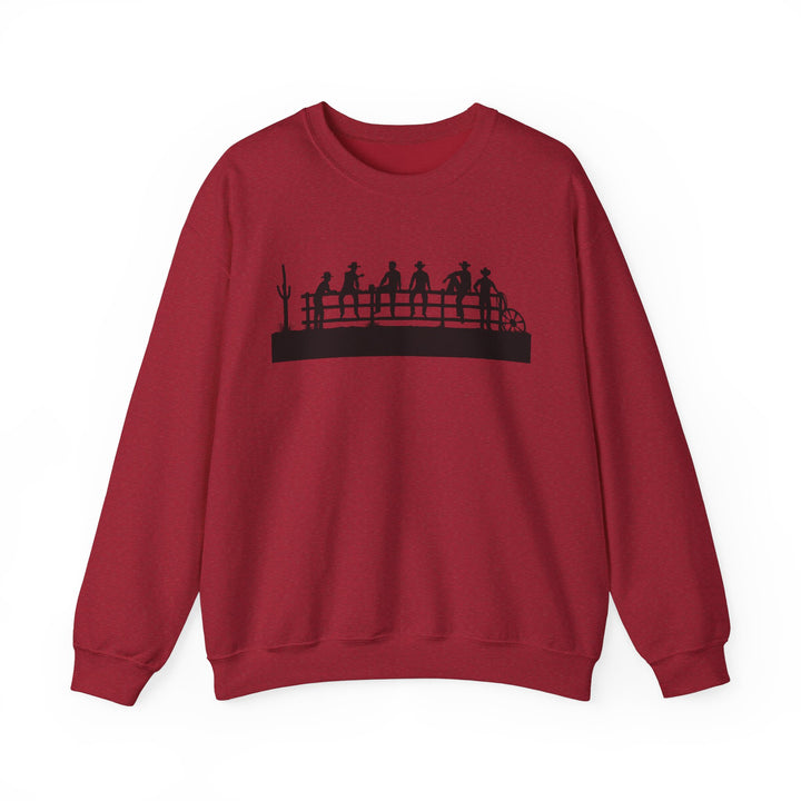 Cowboys On Fence Silhouette - Unisex Heavy Blend™ Crewneck Sweatshirt