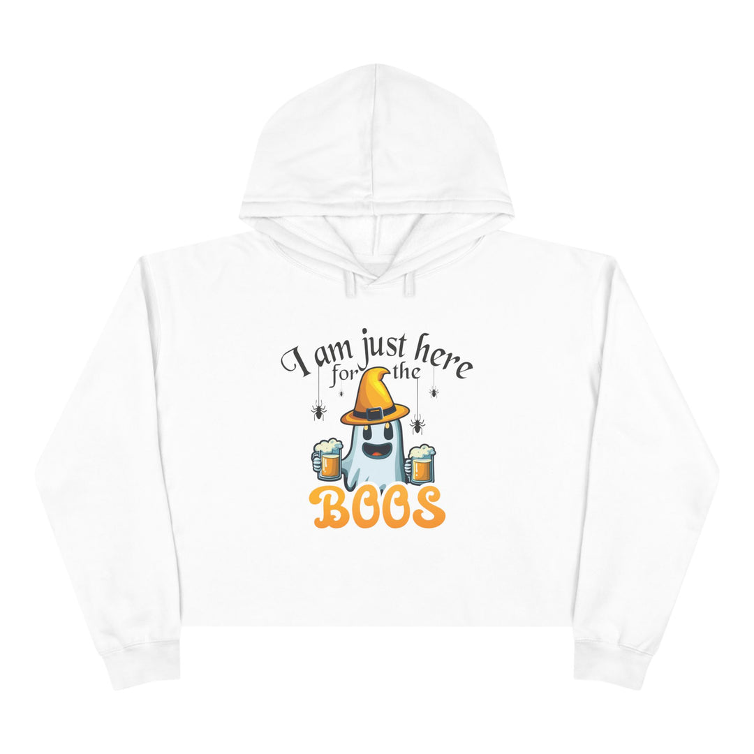 I'm Just Here For The Boos - Crop Hoodie