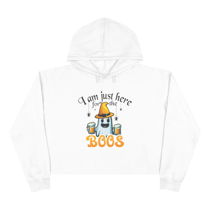 I'm Just Here For The Boos - Crop Hoodie
