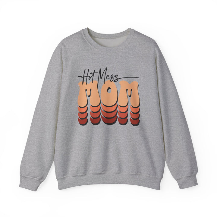 Hot Mess Mom - Unisex Heavy Blend™ Crewneck Sweatshirt