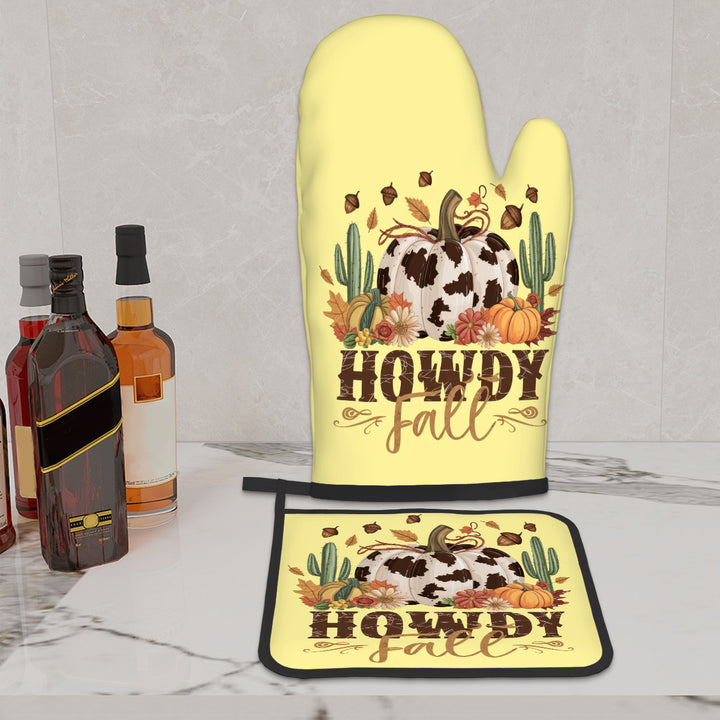 Howdy Fall - Oven Mitts and Pot Holders Sets (2pcs)