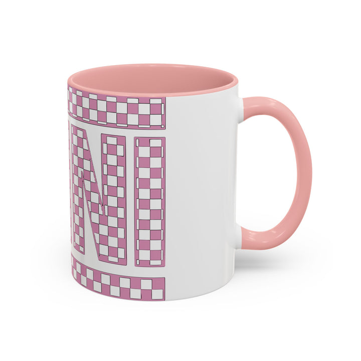 Pink Check Mini - Accent Coffee Mug (11, 15oz)