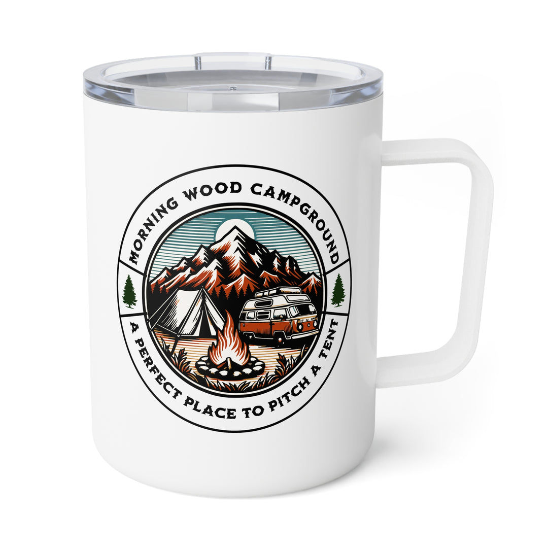 Morning Wood Campground - Insulated Coffee Mug, 10oz