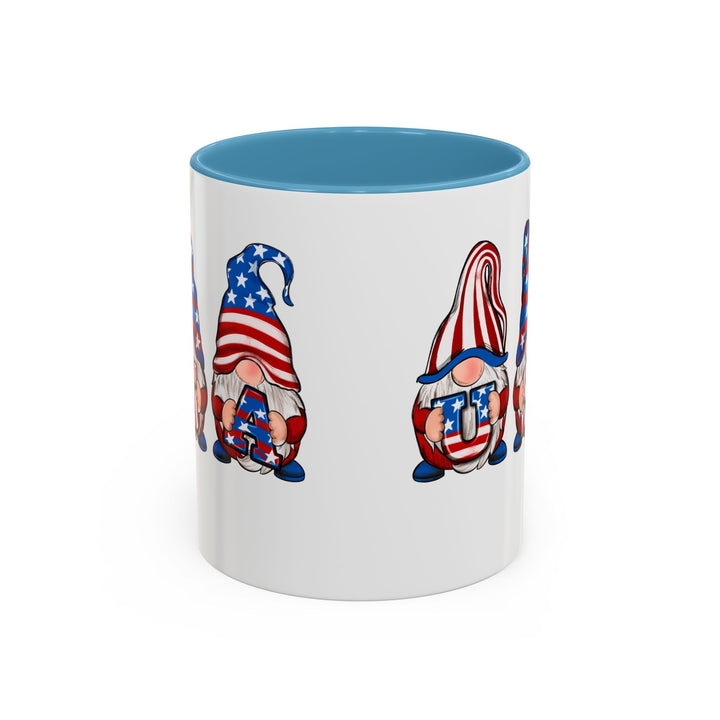 4th Of July Gnomes - Accent Coffee Mug (11, 15oz)