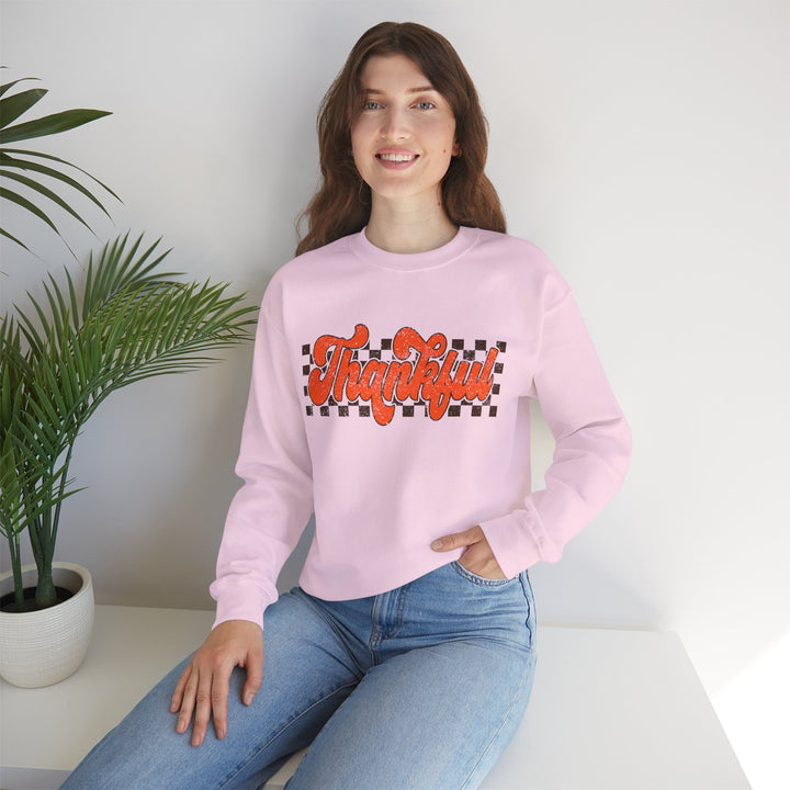 Retro Thankful - Unisex Heavy Blend™ Crewneck Sweatshirt